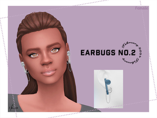 Sims 4 — [iko] Earbugs Accessory No.2_Female.package by iko-sims — - My original mesh