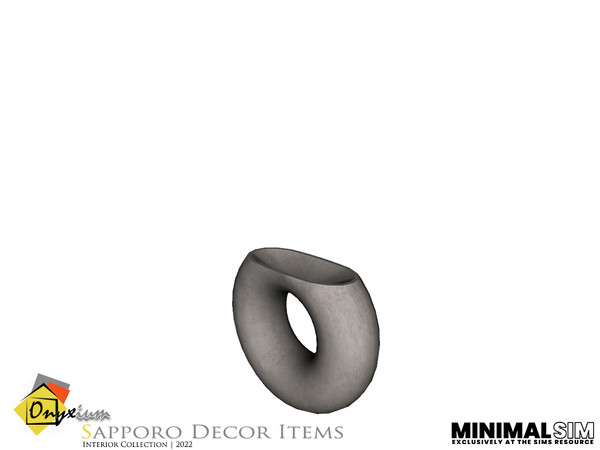 Sims 3 — MinimalSIM | Sapporo O Shaped Vase by Onyxium — Onyxium@TSR Design Workshop Decoration Collection - Belong To