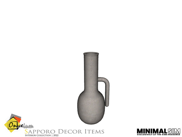 Sims 3 — MinimalSIM | Sapporo Vase With One Handle by Onyxium — Onyxium@TSR Design Workshop Decoration Collection -