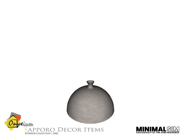 Sims 3 — MinimalSIM | Sapporo Half Dome Shaped Vase by Onyxium — Onyxium@TSR Design Workshop Decoration Collection -
