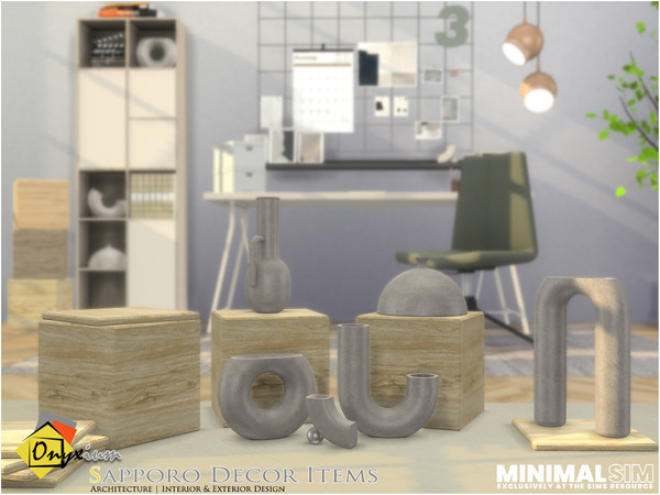 Sims 3 — MinimalSIM | Sapporo Decor Items by Onyxium — Onyxium@TSR Design Workshop Decoration Collection - Belong To The