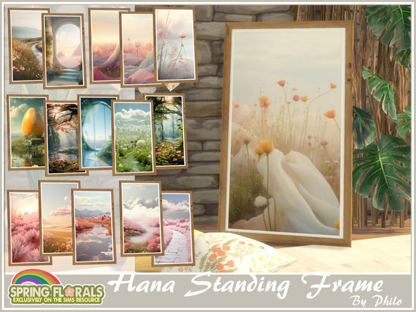 Sims 4 — Philo_Spring Florals Hana Standing Frame by philo — Since spring is in the air, why not spend some time outside?
