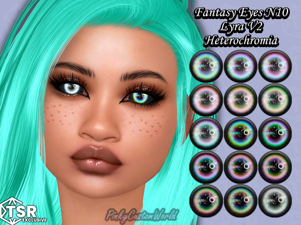 Sims 4 — FantasyEyes N10 - Lyra V2 Heterochromia Toddler by PinkyCustomWorld — Cute and colorful fantasy eyes inspired by