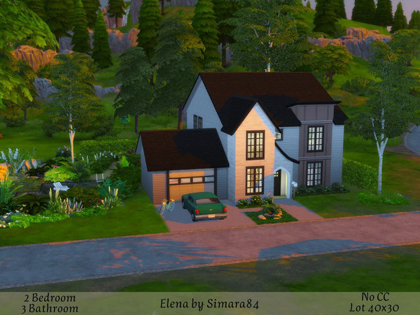 Sims 4 — Elena by Simara84 — A large modern house with a pool, an adjoining pond and a winter garden. Sims who love