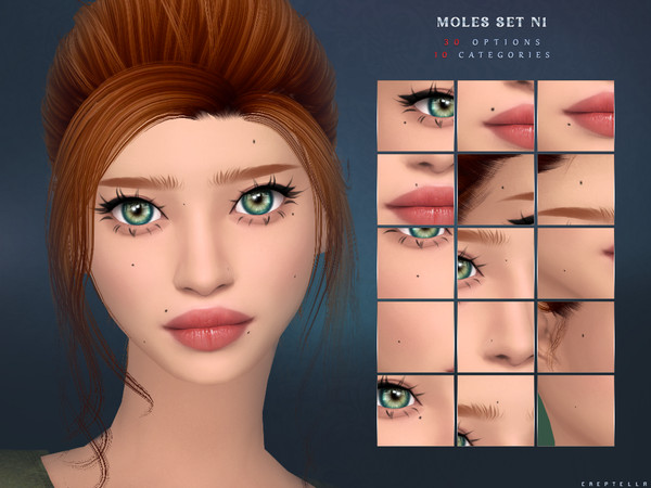 Sims 4 — Creptella - Moles Set N1 (Acne) [HQ].package by Creptella — - Available for all genders and ages