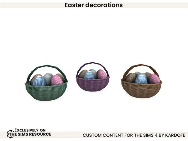 Sims 4 — kardofe_Easter decorations_Basket of eggs 2 by kardofe — Beautiful Easter decorations to decorate the garden.