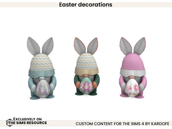 Sims 4 — kardofe_Easter decorations_Bunny with egg by kardofe — Beautiful Easter decorations to decorate the garden.