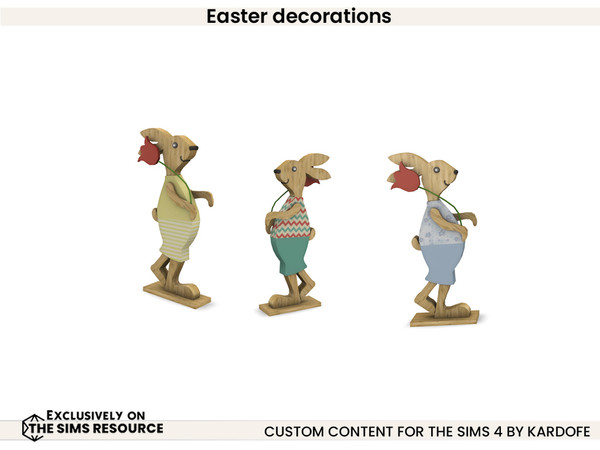Sims 4 — kardofe_Easter decorations_Bunny with flower by kardofe — Beautiful Easter decorations to decorate the garden.