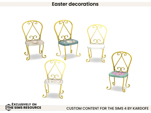 Sims 4 — kardofe_Easter decorations_Chair by kardofe — Beautiful Easter decorations to decorate the garden.