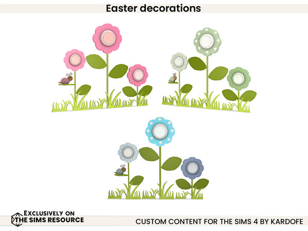 Sims 4 — kardofe_Easter decorations_Flowers by kardofe — Beautiful Easter decorations to decorate the garden.