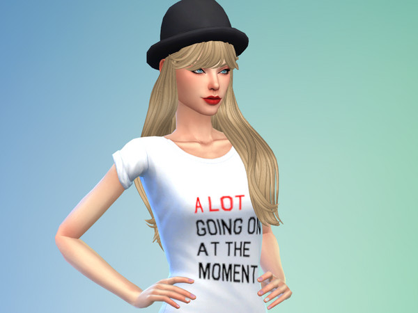 Sims 4 — Taylor Swift Eras Tour "22" shirt by a_tad_strange — A recreation of the shirt Taylor Swift wears