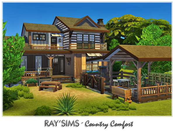 Sims 4 — Country Comfort Home by RayDesign9 — This house has 2 bedroom and 2 bathroom,