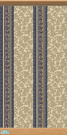 Sims 2 — D2DIvy Stripes - Blue by D2Diamond — Ivy designed with stripes with both light and dark crown and kick molding.