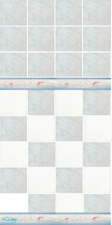 Sims 2 — White and blue bath by annefranzen — Traditional bathroom tile.