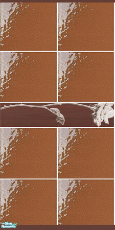 Sims 2 — Chocolate bath by annefranzen — Brown tile with a beautiful flower board.