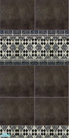 Sims 2 — Black is back bath by annefranzen — Dark bathroom tile.