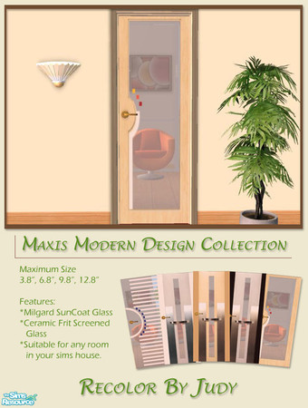 Sims 2 — Judy Modern Door Collect 1 - Door 4 by judyhugsnoopy — A unique and modern design door is really suitable for