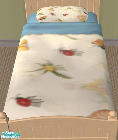 Sims 2 — Bugs! Bedroom Set - Blue Bedding by munchkin_brat — Bugs on your child's bedspread! They will be thrilled.