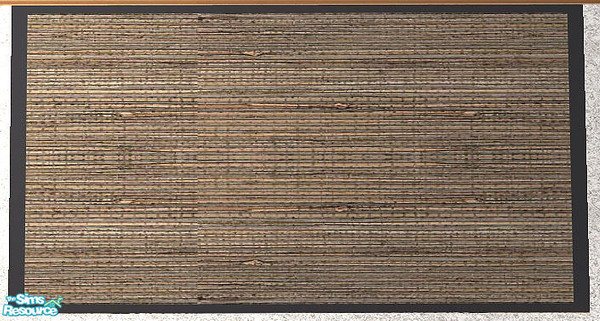 Sims 2 — Natural Staw Rugs - Gray by munchkin_brat — Add a natural touch to any room with this straw rug. Compliments the