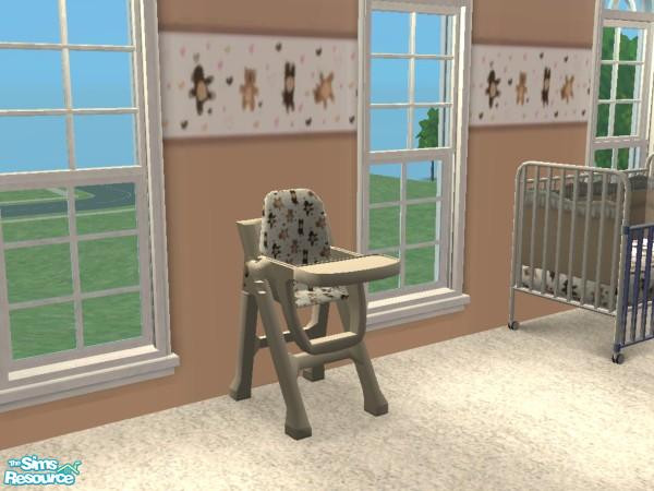 Sims 2 — Teddy Bear Nursery Set - High Chair by lym — Teddy Bear High Chair, part of my Teddy Bear Nursery Set.