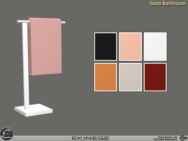 Sims 4 — Gaia Bathroom - Countertop Towel Rack by ekinege — Gaia Bathroom Collection features 16 new items. Collection