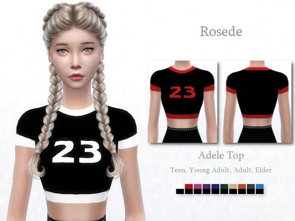 Sims 4 — Adele Top by _Rosede_ — For Teen, Young Adult, Adult, Elder