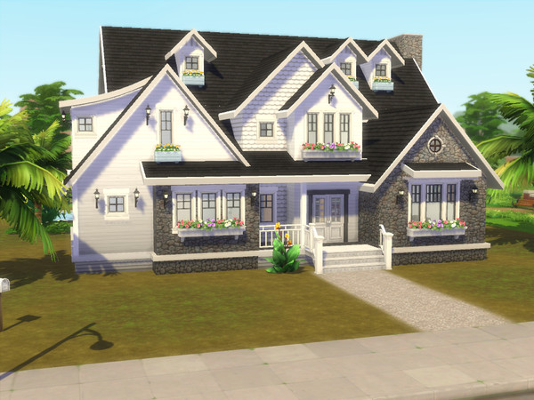 Sims 4 — Modern FarmHouse 1.0 by gabi892 — Large Family Vila 4 Beds 3 Baths