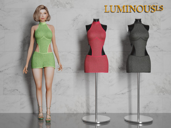 Sims 4 — Vrisse Denim mini Dress by LuminousLS — -New mesh- -12 swatches- -Teen to elder- -All Lods- -sims4