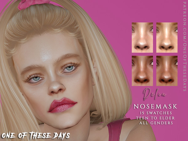 Sims 4 — Nosemask 04 - Delia by OneOfTheseDays — 15 swatches