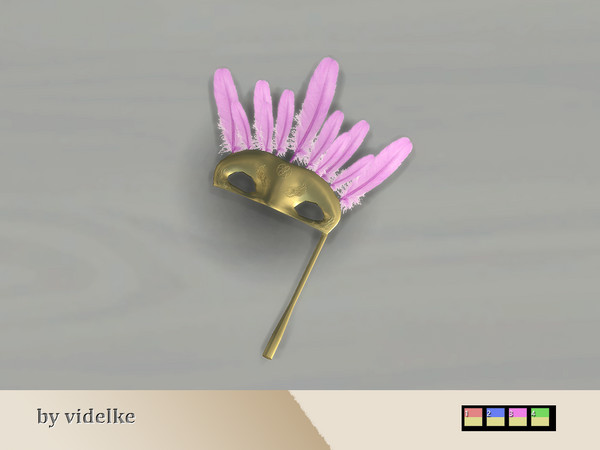 Sims 4 — Feather carnival mask by videlke2 — Decorations for theater and carnival.