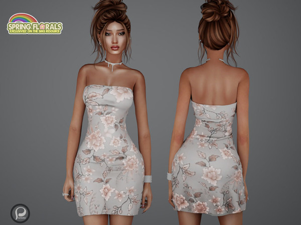 Sims 4 — Strapless bodycon dress by pizazz — Get $6.00 VIP discount for yearly sub using the code SHOP_pizazz12 For your