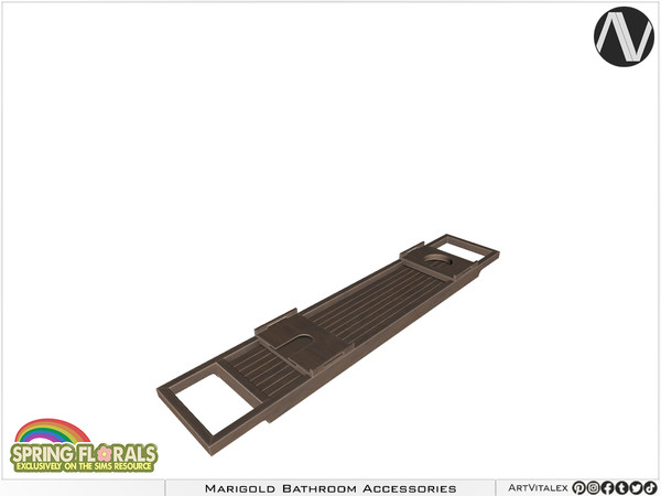 Sims 4 — Marigold Bathtub Tray by ArtVitalex — Bathroom Collection All rights reserved - Belong to 2024 ArtVitalex@TSR -