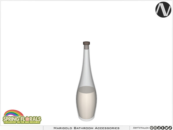 Sims 4 — Marigold Champagne Bottle by ArtVitalex — Bathroom Collection All rights reserved - Belong to 2024