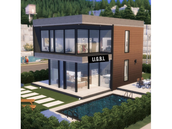 Sims 4 — Eco micro modern house no cc by Li_G_B_L — Welcome to eco micro modern house! This place is the key to modern