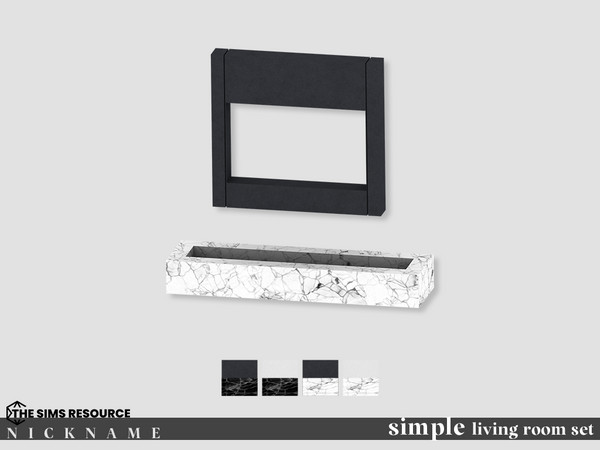 Sims 4 — simple living room set_tv fireplace S by NICKNAME_sims4 — simple living room set 11 package files. simple living