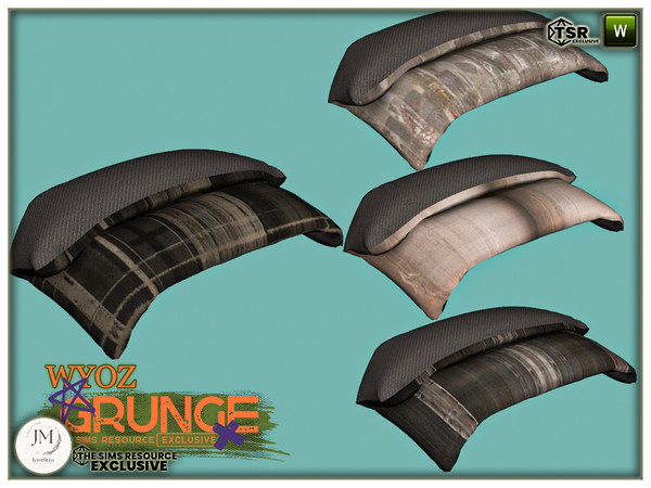 Sims 4 — grunge wyoz blanket deco by jomsims — Dive into the rebellious and authentic atmosphere of grunge style with