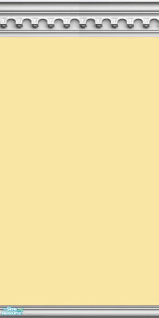 Sims 2 — NK PI Gothic Arch Paint - Yellow by MoMama — Yellow paint is topped by a gothic arch crown molding and matching