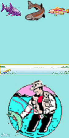 Sims 2 — Gone Fishin - Wall 2 by dopeheaded69 — Wall 2 of 3. Use alone or with the other 2, your choice.
