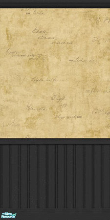 Sims 2 — Cafe Wallpaper 4 by jjbdcb — Cafe style wallpaper with black wainscot