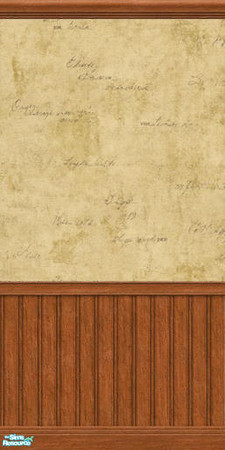 Sims 2 — Cafe Wallpaper 2 by jjbdcb — Cafe style wallpaper with wood colored wainscot
