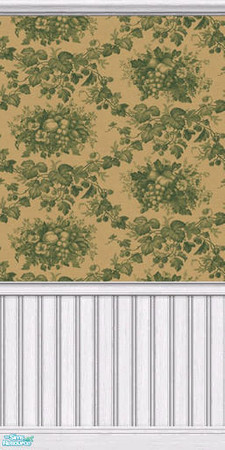 Sims 2 — Regal Wall 4 by jjbdcb — Regal Wall with white wainscot
