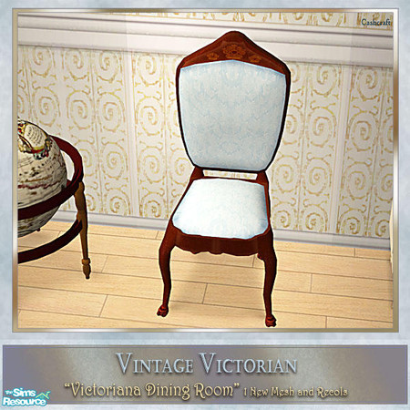Sims 2 — Victoriana Dining Room - Dining Chair 3 by Cashcraft — A recolor of my Magnolia Hill Dining Room set. The set