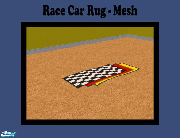 Sims 2 — Race Car Rug - Mesh by Shakeshaft — Part of a set of all Maxis Meshes and Textures, extracted using Simpe, room