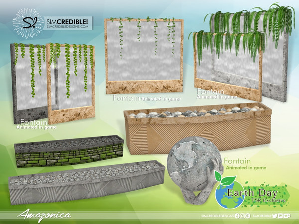 Sims 4 — Amazonica Planter 2x1 by SIMcredible! — Celebrating the Earth Day, we are bringing to your sims the Amazonica