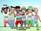 Sims 4 — Infant Pride Top by Libby_Letters — Bring a burst of color and inclusivity to your Sims' infant wardrobe with
