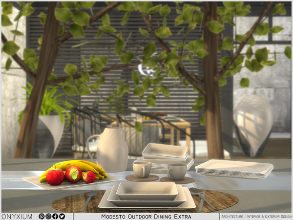 Sims 3 — Modesto Outdoor Dining Extra by Onyxium — Onyxium@TSR Design Workshop Outdoor And Garden Collection - Belong To