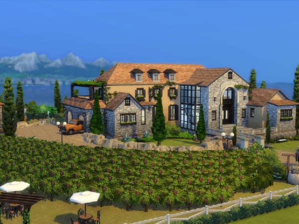 Sims 4 — Large family wine farm no cc by Li_G_B_L — Buy a wine farm to splurge and spend the rest of your wonderful life