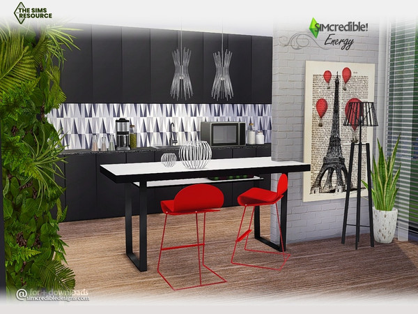 Sims 4 — Energy bar stool by SIMcredible! — by SIMcredibledesigns.com available at TSR 9 colors variations