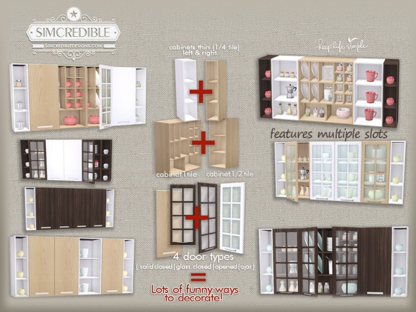 Sims 4 — Keep Life Simple Kitchen Cabinet Door Ajar Right by SIMcredible! — by SIMcredibledesigns.com available