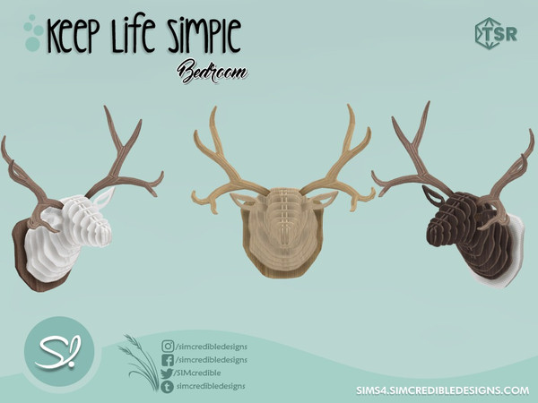 Sims 4 — Keep Life Simple Bedroom Reindeer by SIMcredible! — by SIMcredibledesigns.com available exclusively at TSR 4